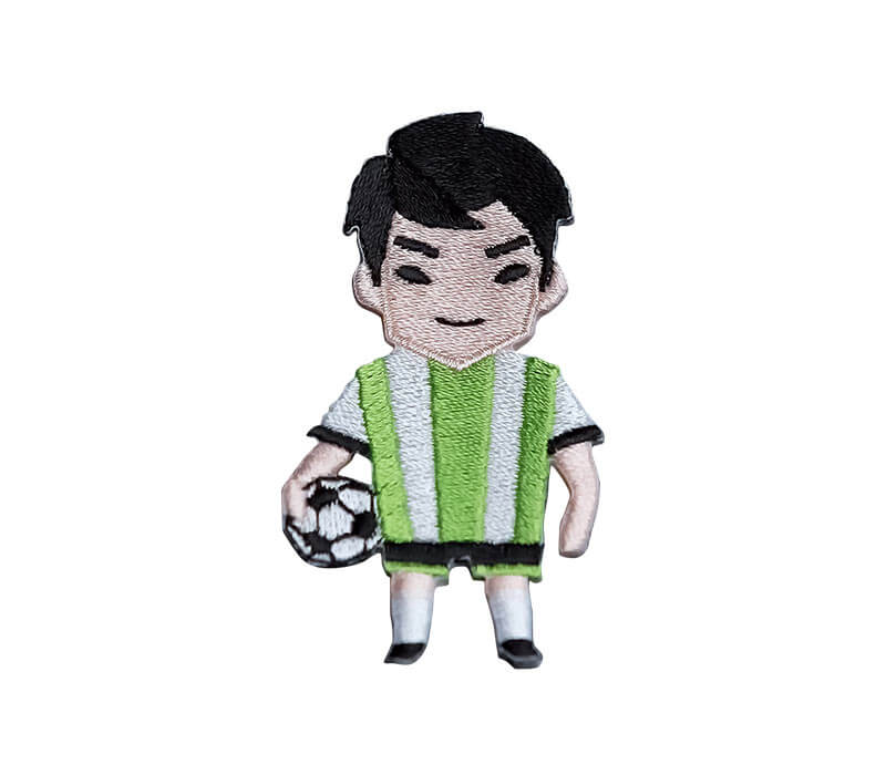 Embroidered Sports Patch - Soccer Player