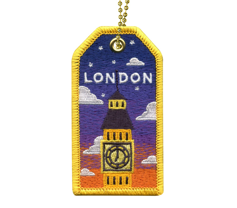 embroidered luggage tags