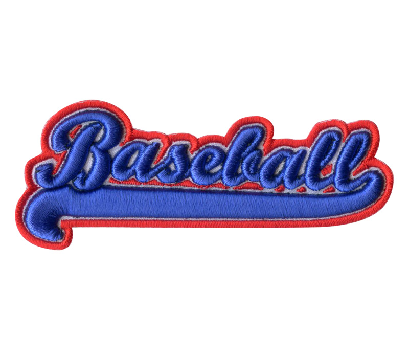 Baseball 3d puff embroidery patches suppliers  beauty emblem