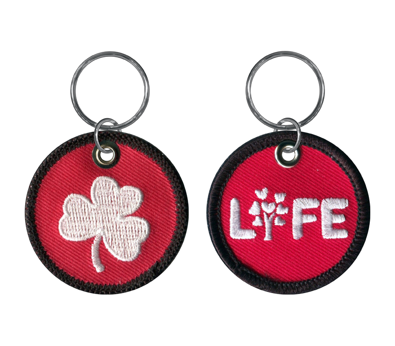 embroidered key chains